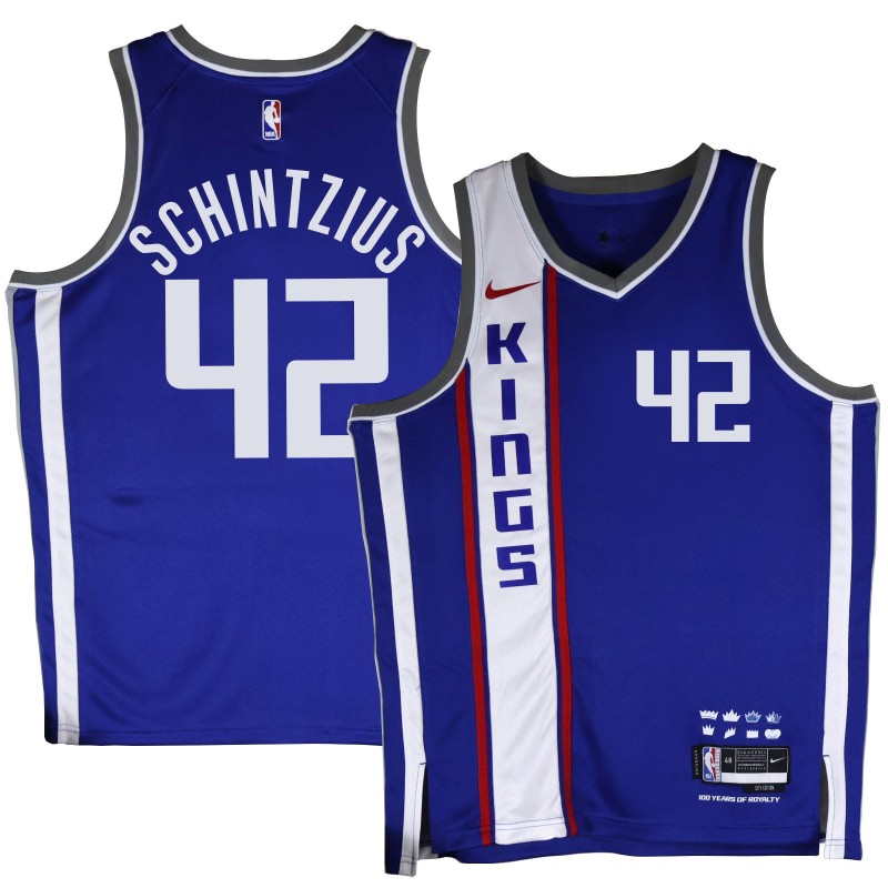 Kings #42 Dwayne Schintzius 2023-24City Blue Jersey