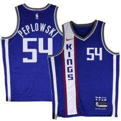 Kings #54 Mike Peplowski 2023-24City Blue Jersey