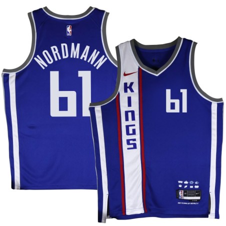 Kings #61 Bevo Nordmann 2023-24City Blue Jersey