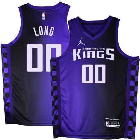 Kings #00 Art Long Purple Black Gradient Jersey