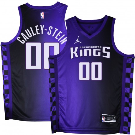 Kings #00 Willie Cauley-Stein Purple Black Gradient Jersey