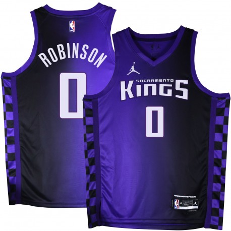 Kings #0 Thomas Robinson Purple Black Gradient Jersey