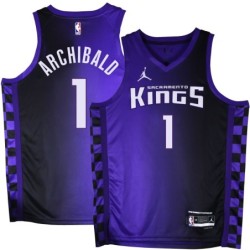 Kings #1 Tiny Archibald Purple Black Gradient Jersey