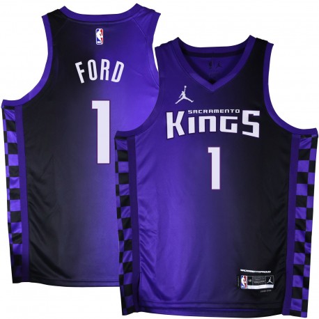 Kings #1 Phil Ford Purple Black Gradient Jersey