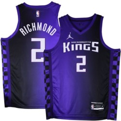 Kings #2 Mitch Richmond Purple Black Gradient Jersey