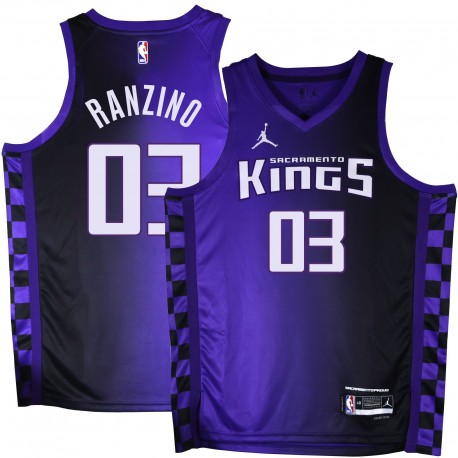 Kings #03 Sam Ranzino Purple Black Gradient Jersey