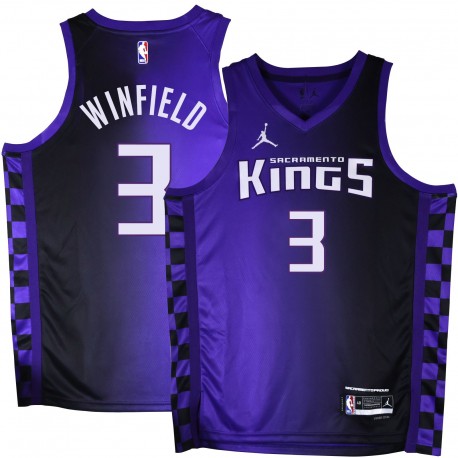 Kings #3 Lee Winfield Purple Black Gradient Jersey