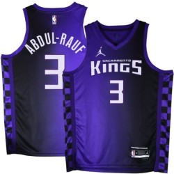 Kings #3 Mahmoud Abdul-Rauf Purple Black Gradient Jersey