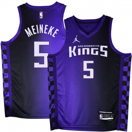 Kings #5 Monk Meineke Purple Black Gradient Jersey