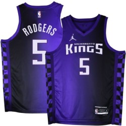 Kings #5 Guy Rodgers Purple Black Gradient Jersey