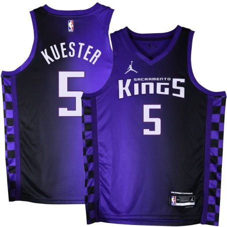 Kings #5 John Kuester Purple Black Gradient Jersey