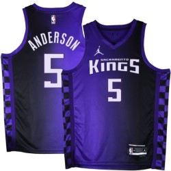 Kings #5 James Anderson Purple Black Gradient Jersey