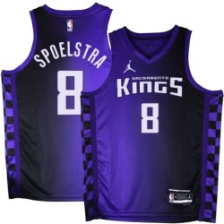 Kings #8 Art Spoelstra Purple Black Gradient Jersey