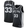 Black Steve Johnson Twill Basketball Jersey -Spurs #33 Johnson Twill Jerseys, FREE SHIPPING