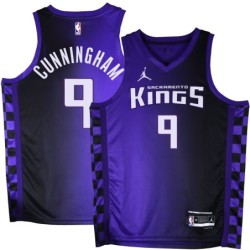 Kings #9 Jared Cunningham Purple Black Gradient Jersey