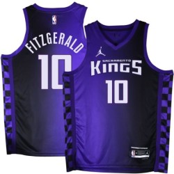 Kings #10 Bob Fitzgerald Purple Black Gradient Jersey