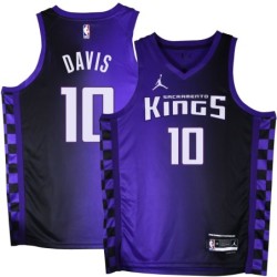 Kings #10 Ralph Davis Purple Black Gradient Jersey