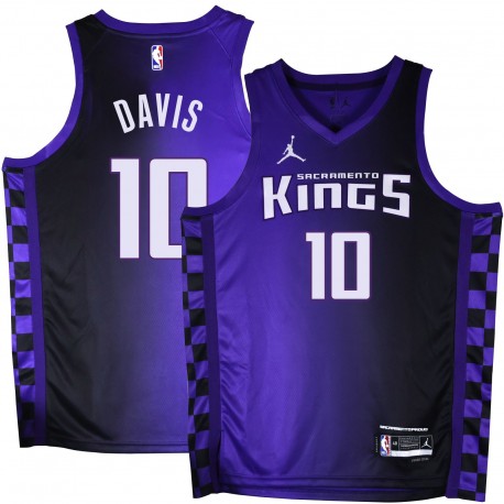 Kings #10 Ralph Davis Purple Black Gradient Jersey