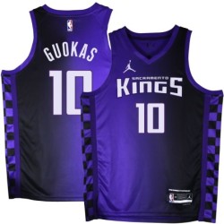 Kings #10 Matt Guokas Purple Black Gradient Jersey