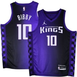 Kings #10 Mike Bibby Purple Black Gradient Jersey