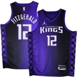 Kings #12 Bob Fitzgerald Purple Black Gradient Jersey