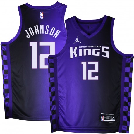 Kings #12 Arnie Johnson Purple Black Gradient Jersey