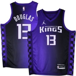 Kings #13 Leon Douglas Purple Black Gradient Jersey