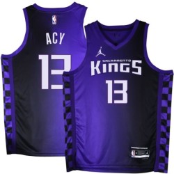 Kings #13 Quincy Acy Purple Black Gradient Jersey