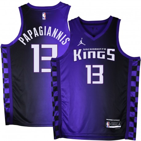 Kings #13 Georgios Papagiannis Purple Black Gradient Jersey