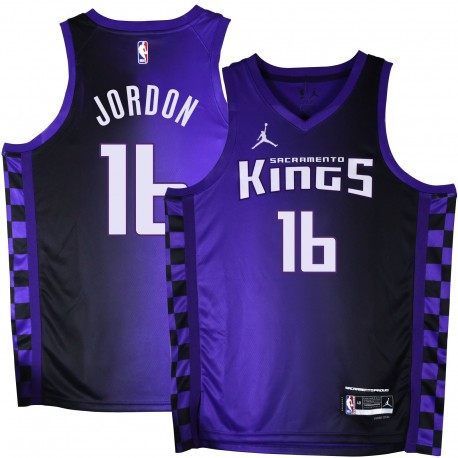 Kings #16 Phil Jordon Purple Black Gradient Jersey