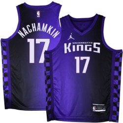 Kings #17 Boris Nachamkin Purple Black Gradient Jersey