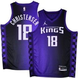 Kings #18 Cal Christensen Purple Black Gradient Jersey