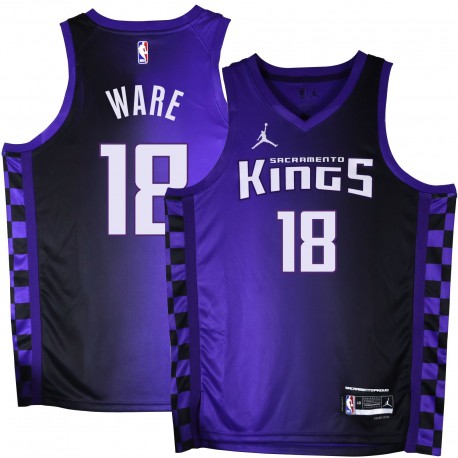 Kings #18 Jim Ware Purple Black Gradient Jersey