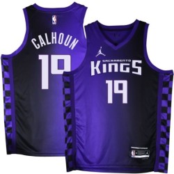 Kings #19 Bill Calhoun Purple Black Gradient Jersey