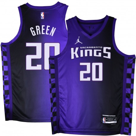 Kings #20 Johnny Green Purple Black Gradient Jersey