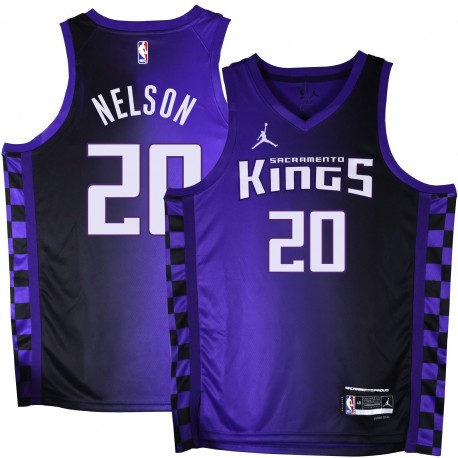 Kings #20 Louie Nelson Purple Black Gradient Jersey