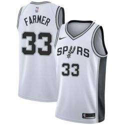 White Desmon Farmer Twill Basketball Jersey -Spurs #33 Farmer Twill Jerseys, FREE SHIPPING