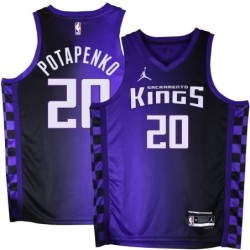 Kings #20 Vitaly Potapenko Purple Black Gradient Jersey