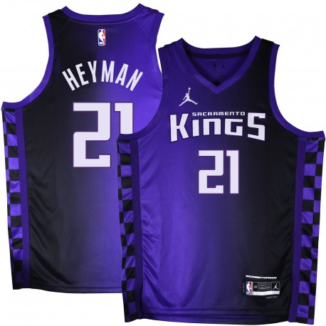 Kings #21 Art Heyman Purple Black Gradient Jersey