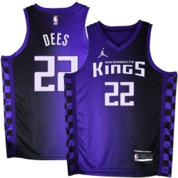 Kings #22 Archie Dees Purple Black Gradient Jersey