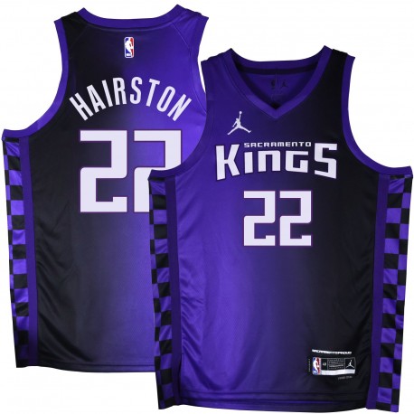 Kings #22 Happy Hairston Purple Black Gradient Jersey