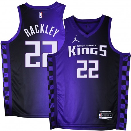 Kings #22 Luther Rackley Purple Black Gradient Jersey