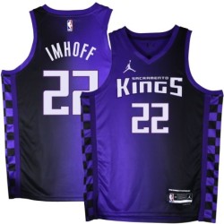 Kings #22 Darrall Imhoff Purple Black Gradient Jersey