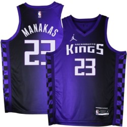 Kings #23 Ted Manakas Purple Black Gradient Jersey