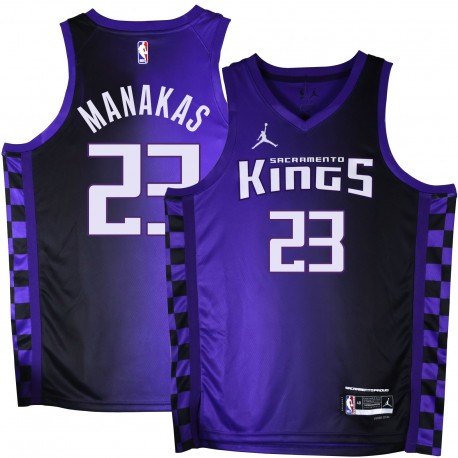 Kings #23 Ted Manakas Purple Black Gradient Jersey