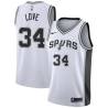 White Stan Love Twill Basketball Jersey -Spurs #34 Love Twill Jerseys, FREE SHIPPING