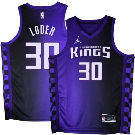 Kings #30 Kevin Loder Purple Black Gradient Jersey