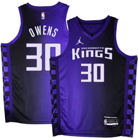 Kings #30 Billy Owens Purple Black Gradient Jersey