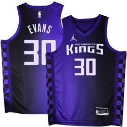 Kings #30 Reggie Evans Purple Black Gradient Jersey