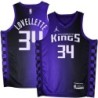 Kings #34 Clyde Lovellette Purple Black Gradient Jersey